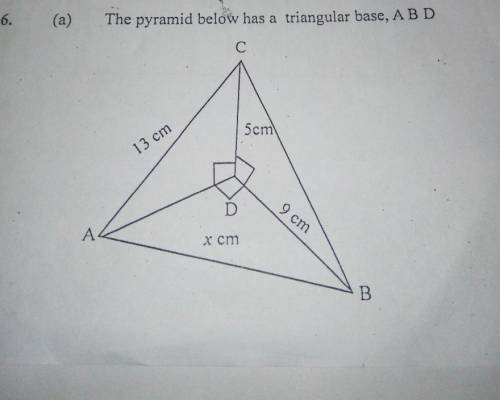 Please help.
With the aid of the diagram,calculate:
I. The length x
II. The base area