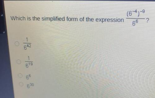 Which is the simplified form of the expression (6-4,-9 66 ? 1 642 1 619 630​
