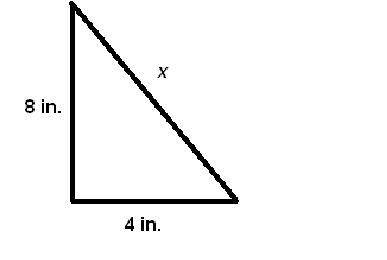 The triangle below is a right triangle. What is the length of the missing side? Round your answer t