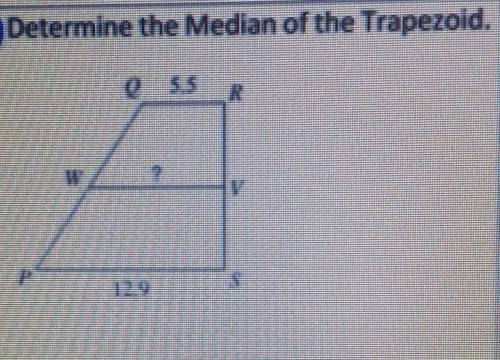 Determine the Median of the Trapezoid ​