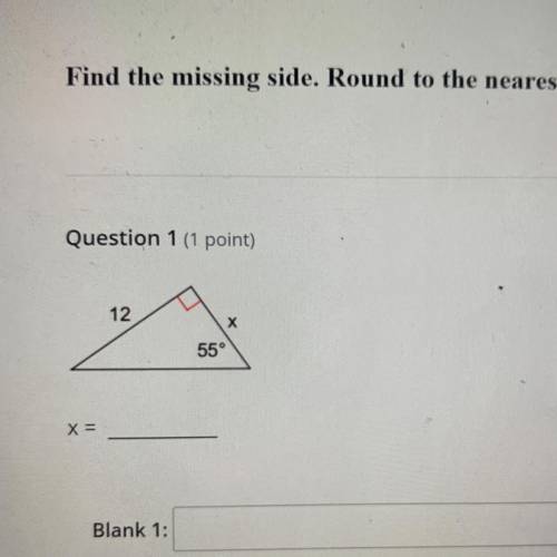 How do i find the missing side of this triangle? any help will be greatly appreciated