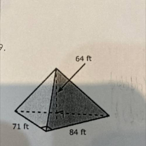 Find the volume of this triangular pyramid