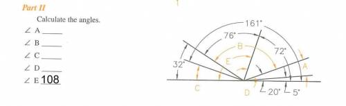 CALCULATE THE ANGLES 
how do i do this i started late and need help its due soon
