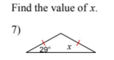 Find the value of x plz help <3