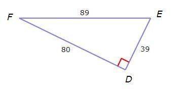 Find the cosine of angle E.
A) 39/80
B) 39/89
C) 80/39
D) 80/89