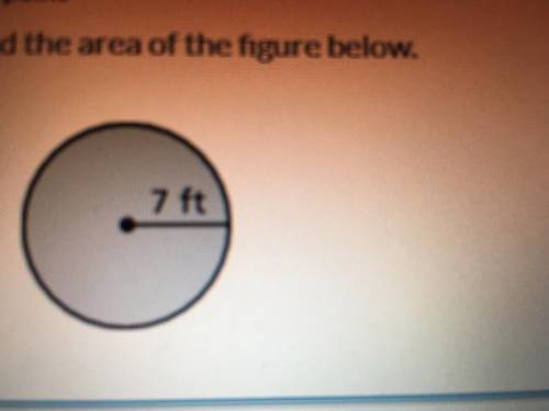 Find the area of the figure below.