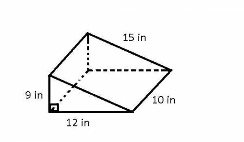 Find the surface area of the right triangular prism.