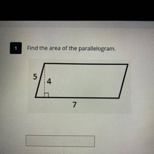 How to Find the area of the parallelogram.