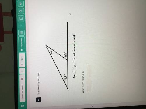 What is the value of x given 68 and 43