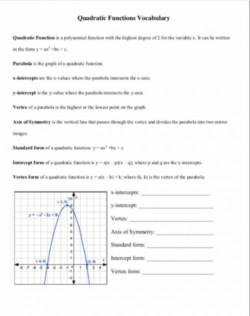 Quadratic Functions . Id really appreciate the help!:)​