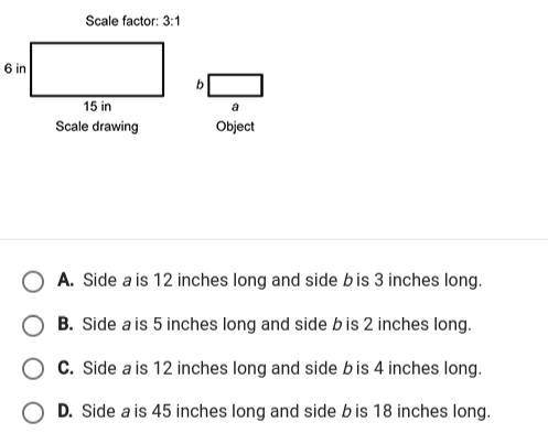 (Help please)

Use the given scale factor and the side lengths of the scale drawing to determine t