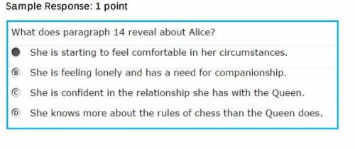 What does paragraph 14 reveal about Alice?