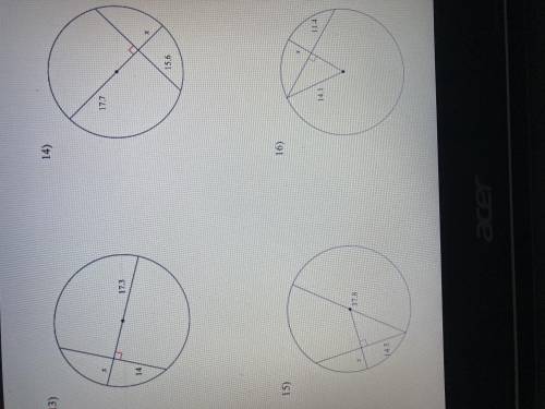 Need to find the value of x in the questions shown. I'm really struggling. Help would be appreciate