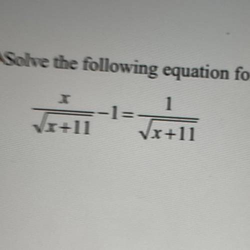 Can someone help?

Solve the following equation for all values of x. Be sure to check for extraneo