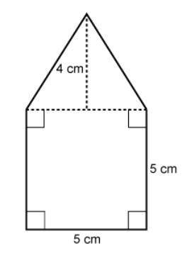 The area of the composite figure is ___cm2.