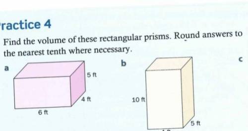 URGENT find the volume of these rectangular prisms. Round answers to the nearest tenth when necessa