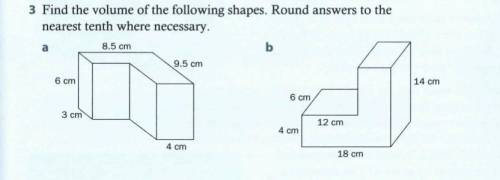 URGENT: find the volume of the shapes