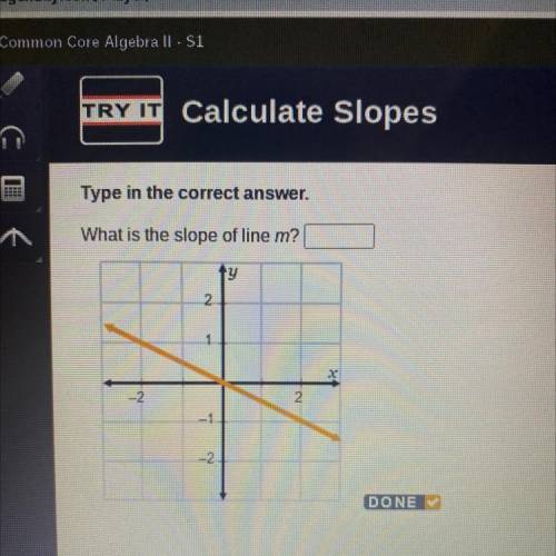 What is the slope of the line m?
