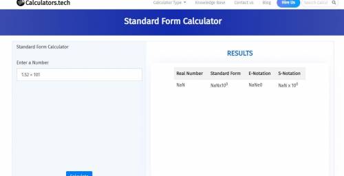 How do you write 1.52 × 101 in standard form?