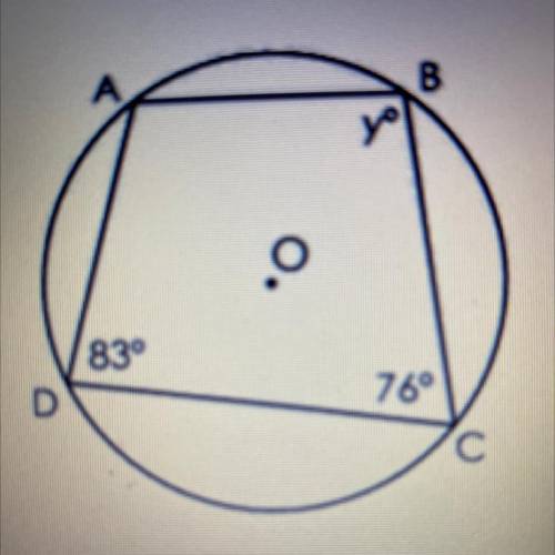 What’s the value of Y? 
What’s the measure of angle A? 
What is the measure of arc DAB