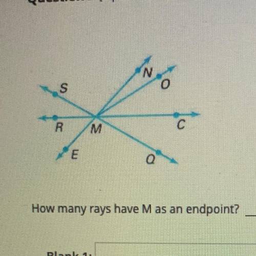 How many rays have m as an endpoint has?