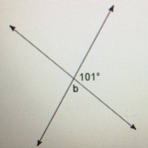 Please help me 
Find the degrees of the missing angle: