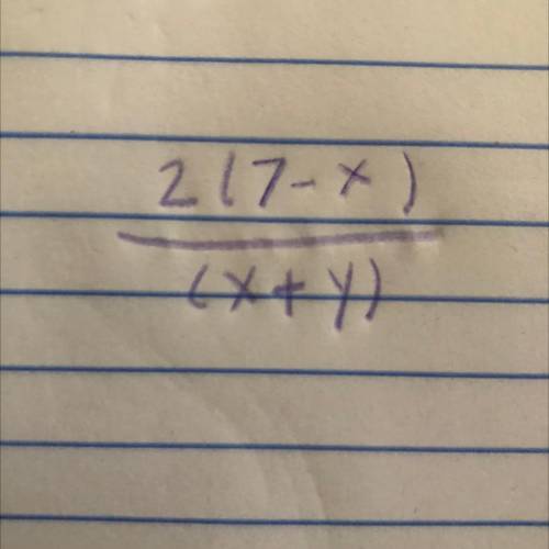 Evaluate the expression where x= 5 y=2