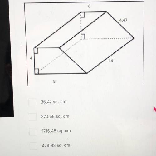 I need this ASAP please!!! Help meeeee
What is the surface are and the area