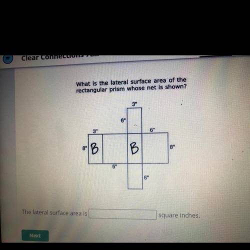 The lateral surface are is _ square inches