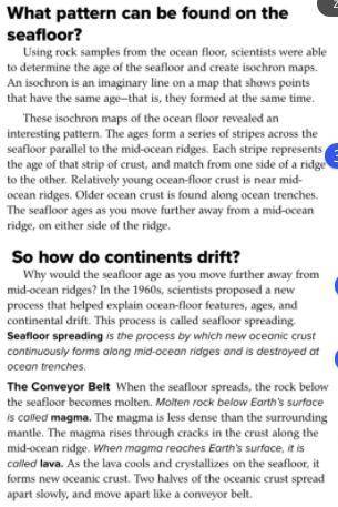 Science question! Please read the article and give 2 new facts (not about continental drift please)