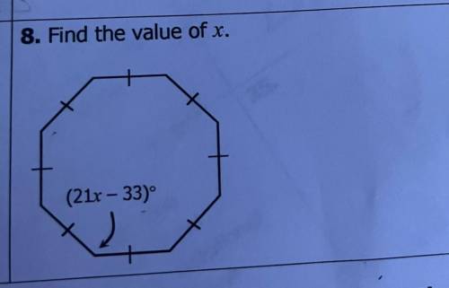 8. Find the value of x.
Help please??