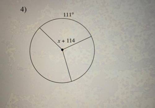 URGENT PLZ HELP

Solve for x. Assume that lines which appear to be diameters are actual diameters.