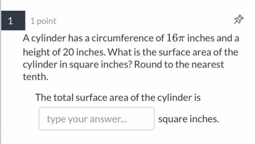 What’s the total surface area of the cylinder?