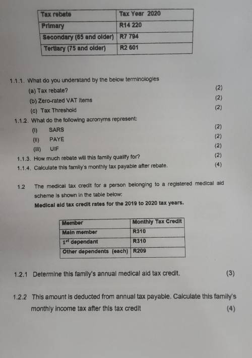 1.1.3. How much rebate will this family qualify for?

1.1.4. Calculate this family's monthly tax p