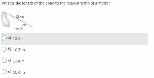 What is the length of a pond to the nearest tenth of a metre?