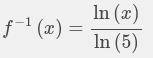 What is the inverse of y =5^x