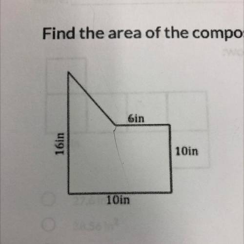 Total area=?
Area of the composite shape