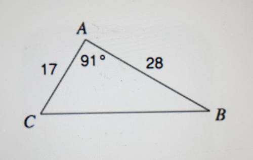 Given the triangle shown below, find the length of [BC]​
