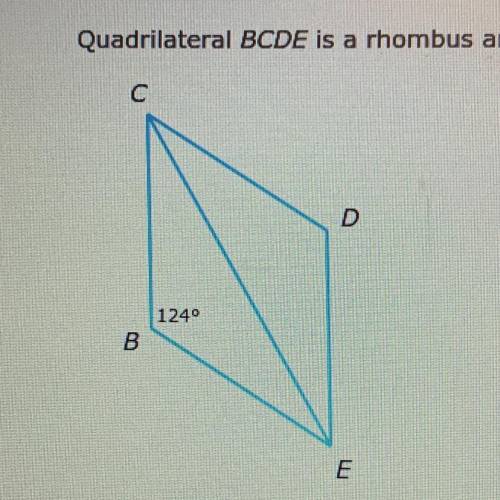 Quadrilateral BCDE is a rhombus and m
