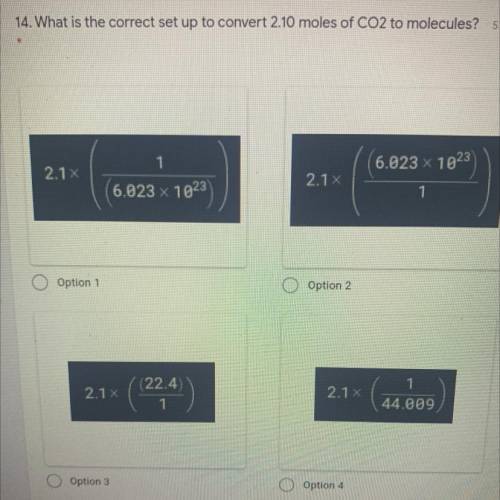What is the correct way to convert 2.10 moles of CO2 to molecules?