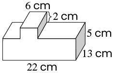 I need help sjhsahs

This figure is made up of two rectangular prisms.
What is the volume of the f