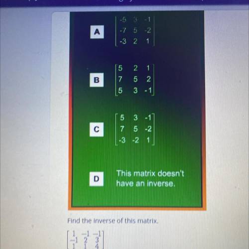 Find the inverse of this matrix.