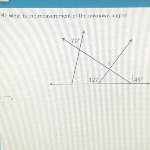 Whats the measure of the unknown angle . Will mark b if correct