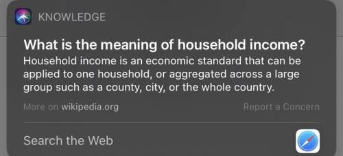 Meaning household income ​