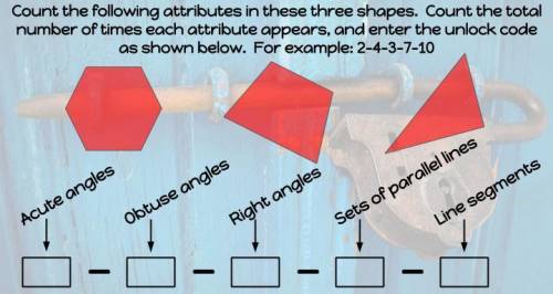 What are the attributes of the 3 shapes.