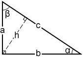 Triangle A B C. Angle C is 90 degrees. Hypotenuse side A B is c, C B is a, C A is b.

Solve the rig