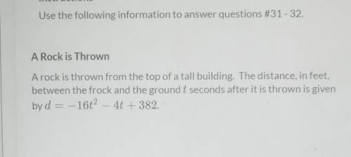 How tall was the building the rock was thrown from ?!

How long after the rock is thrown does it h