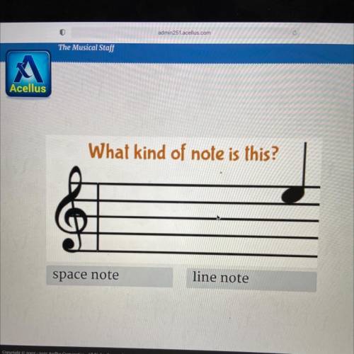 What kind of note is this?
space note
line note