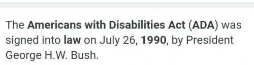 Who was the Americans with Disabilities Act of 1990 proposed by