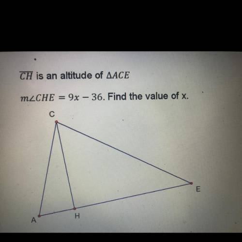 CH is an altitude of ACE
m